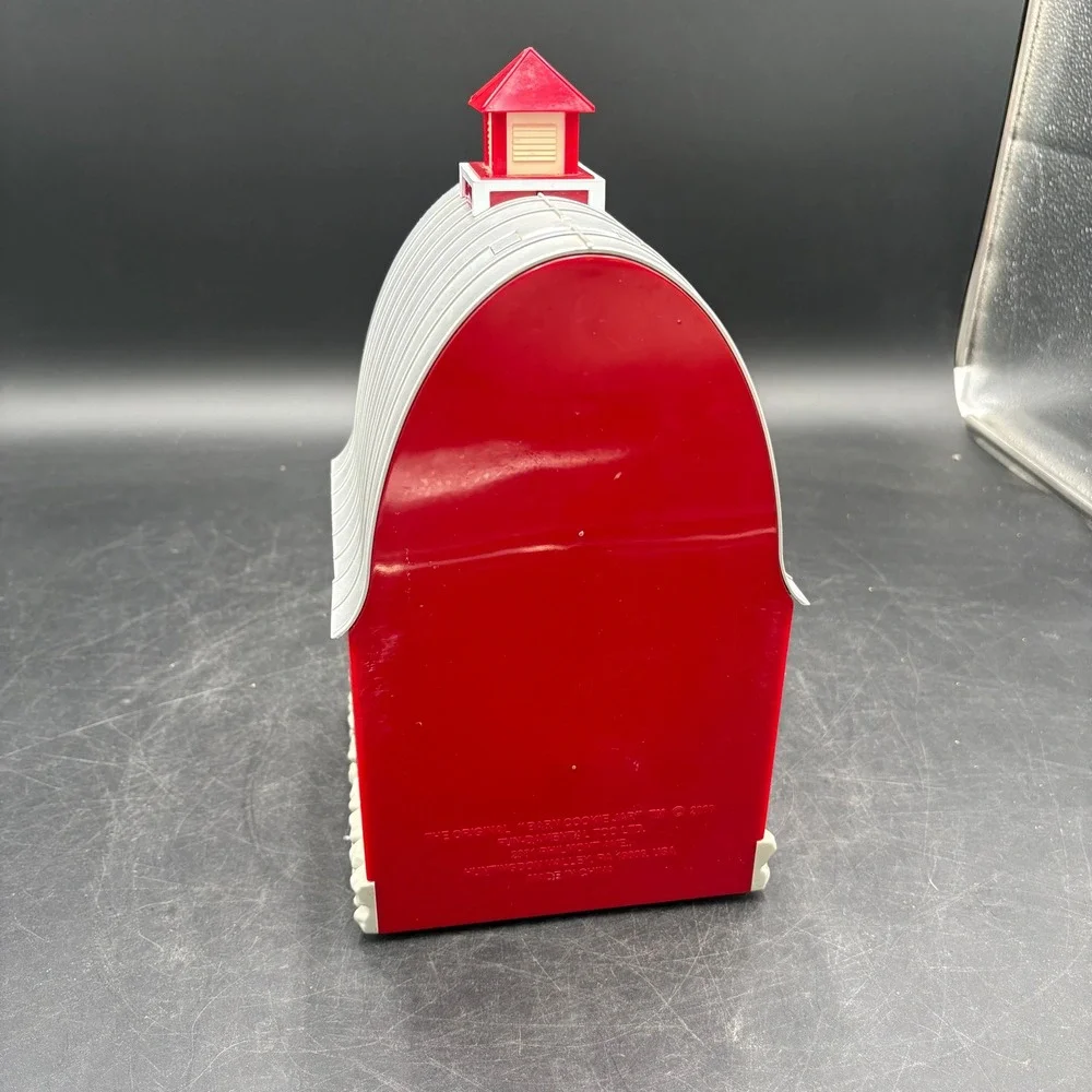 Vtg Fun-Damental Too The Original Barn Cookie Jar Red Farmhouse Talking 2000